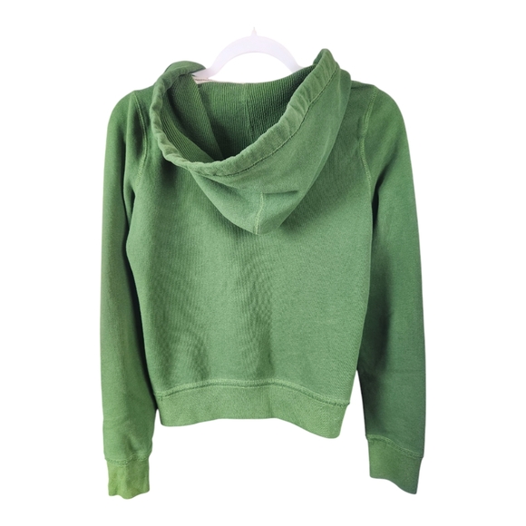 Y2K Hollister Full Zip Hoodie Sweater Medium Green Del Mar California Varsity - Picture 6 of 8